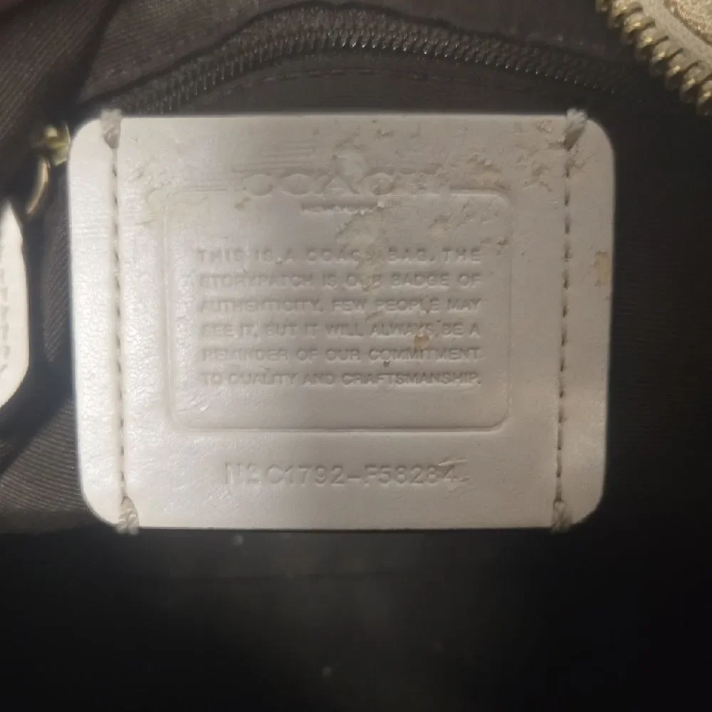 Coach Beige Signature Shoulder Bag